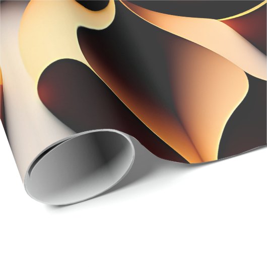 Parametric 3D Blume Gold Modernes Mosaikmuster Geschenkpapier (Rolleneckpunkt)