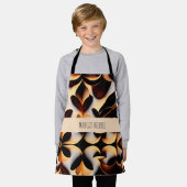 Parametric 3D Blume Gold Modernes Mosaikmuster Schürze (Getragen)