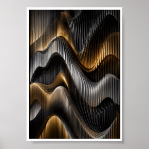 Parametrische Wellenwandkunst Poster