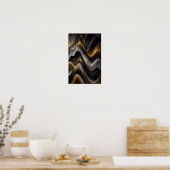 Parametrische Wellenwandkunst Poster (Küche)