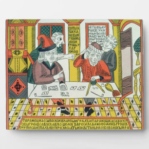 Paramoshka and Savoska (woodcut print) Fotoplatte