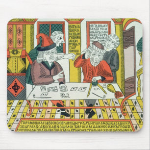 Paramoshka und Savoska (Holzschnittdruck) Mousepad