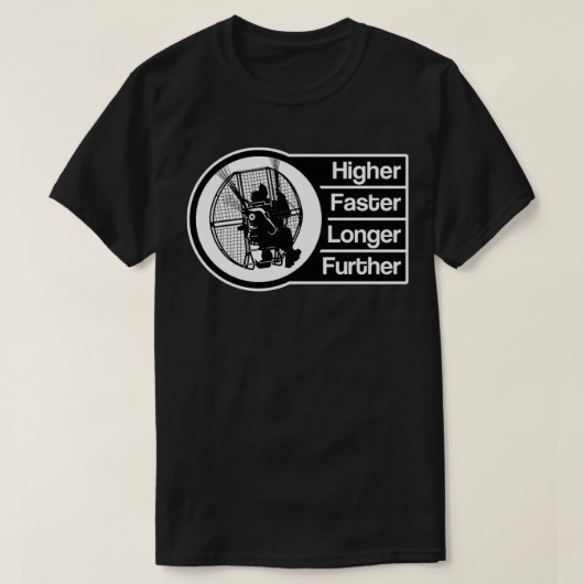 Paramotor Higher schneller länger härter T-Shirt (Design vorne)