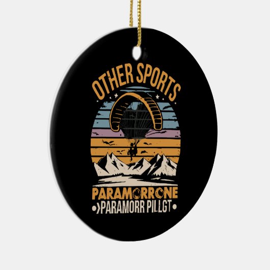 Paramotor Pilot Paramotoring Keramik Ornament (Rechts)