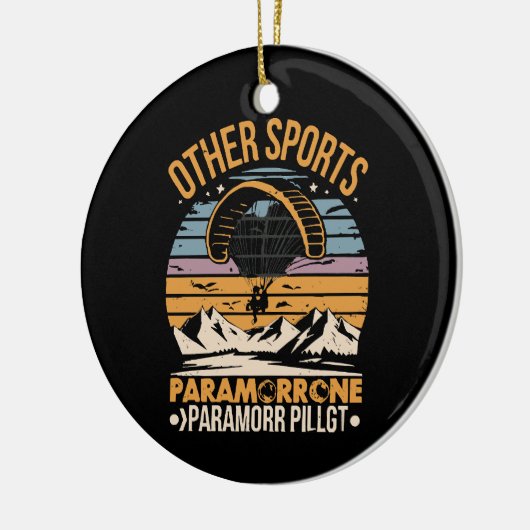 Paramotor Pilot Paramotoring Keramik Ornament (Links)