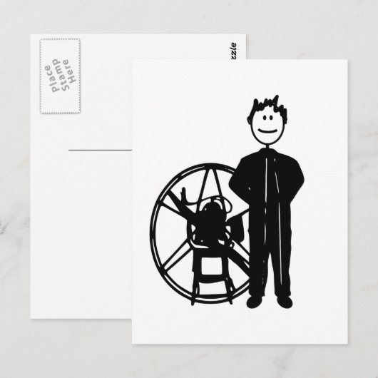 Paramotor Pilot Postkarte (Vorne/Hinten)