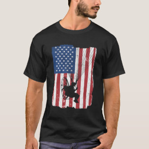 Paramotor Pilot Powered Paraglider US American Fl T-Shirt