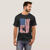 Paramotor Pilot Powered Paraglider US American Fl T-Shirt (Vorne ganz)
