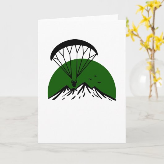 Paramotor Retro Vintag Karte (Gelbe Blume)