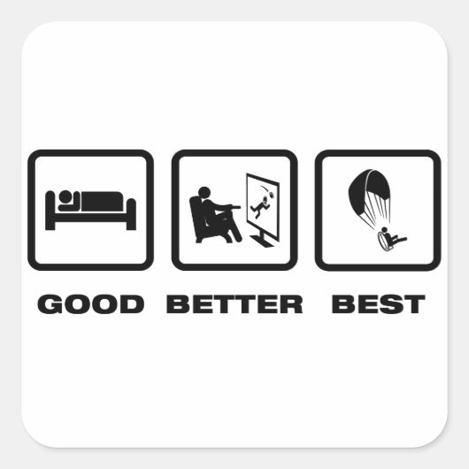 Paramotoring Quadratischer Aufkleber (Vorderseite)