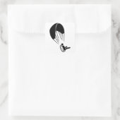 Paramotoring Quadratischer Aufkleber (Tasche)