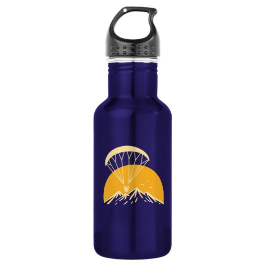 Paramotoring Retro Edelstahlflasche (Vorderseite)