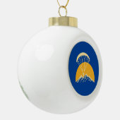 Paramotoring Retro Keramik Kugel-Ornament (Links)