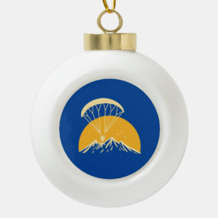 Paramotoring Retro Keramik Kugel-Ornament