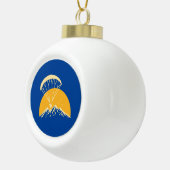 Paramotoring Retro Keramik Kugel-Ornament (Rechts)