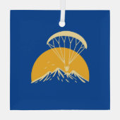 Paramotoring Retro Ornament Aus Glas (Rückseite)