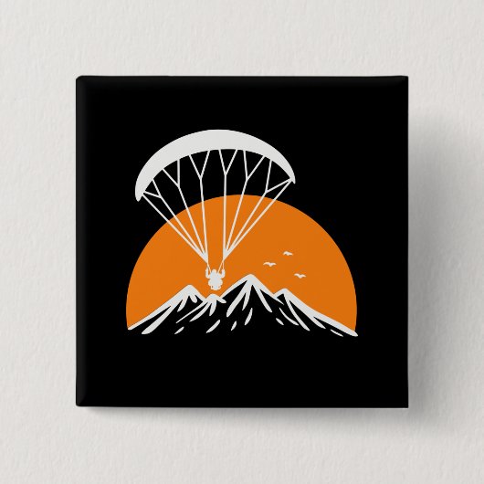 Paramotoring Retro Vintag Button (Vorderseite)