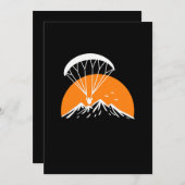 Paramotoring Retro Vintag Einladung (Vorne/Hinten)