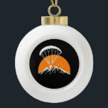 Paramotoring Retro Vintag Keramik Kugel-Ornament<br><div class="desc">Paramotor Retro Vintages Design für einen Paramotorfan für seinen nächsten Flug.</div>