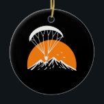 Paramotoring Retro Vintag Keramik Ornament<br><div class="desc">Paramotor Retro Vintages Design für einen Paramotorfan für seinen nächsten Flug.</div>