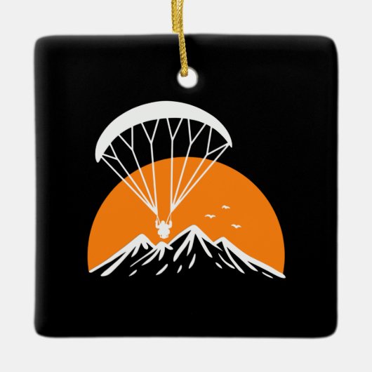 Paramotoring Retro Vintag Keramikornament (Vorderseite)