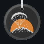 Paramotoring Retro Vintag Ornament Aus Glas<br><div class="desc">Paramotor Retro Vintages Design für einen Paramotorfan für seinen nächsten Flug.</div>