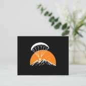 Paramotoring Retro Vintag Postkarte (Stehend Vorderseite)