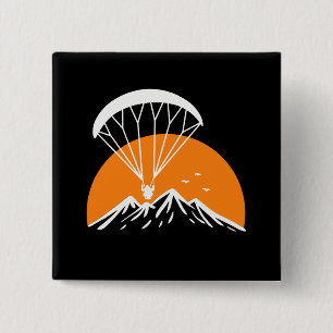 Paramotoring Retro Vintage Button