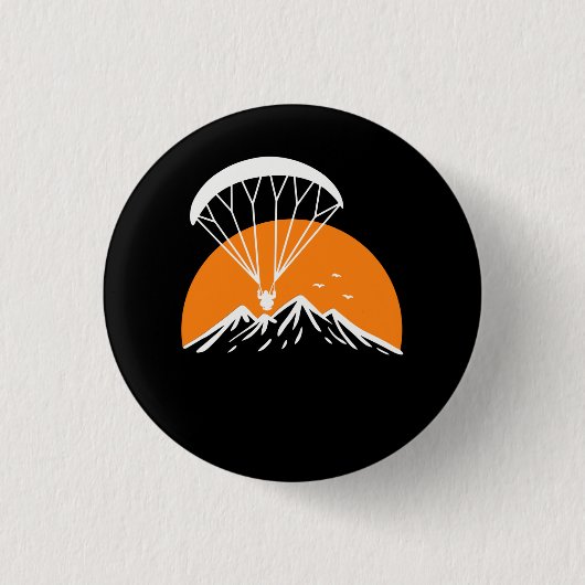 Paramotoring Retro Vintage Button (Vorderseite)