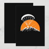 Paramotoring Retro Vintage Einladung (Vorne/Hinten)