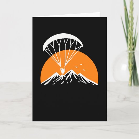 Paramotoring Retro Vintage Karte (Vorderseite)