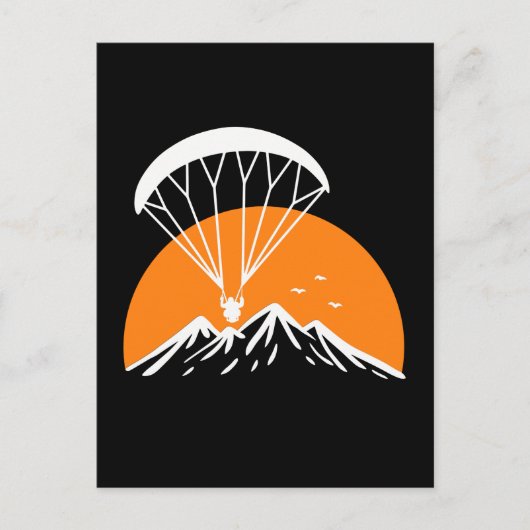 Paramotoring Retro Vintage Postkarte (Vorderseite)