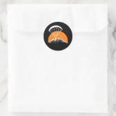 Paramotoring Retro Vintage Runder Aufkleber (Tasche)