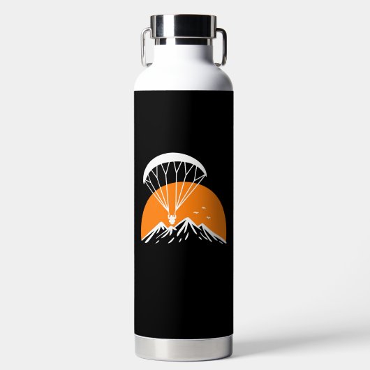 Paramotoring Retro Vintage Trinkflasche (Vorderseite)