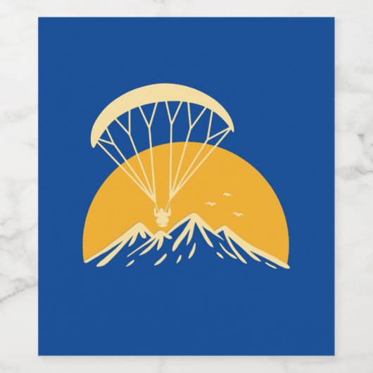 Paramotoring Retro Weinetikett (Einzelnes Label)