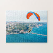 Paramotorpiloten, die über den Bosporus fliegen Puzzle (Horizontal)