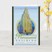 Paramount Building New York City Karte (Gelbe Blume)