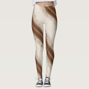 Parang Feder Spalts - Batik Motiv Bali Leggings