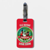 Parang Sereno Feliz Navidad auf RED Gepäckanhänger (Rückseite vertikal)