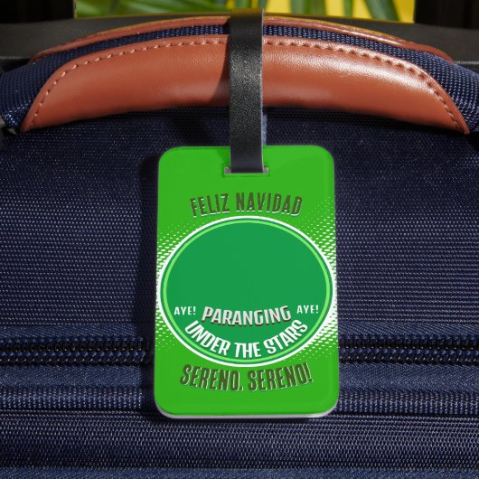 Parang Sereno Feliz Navidad zu GREEN Gepäckanhänger (Rückseite Insitu 4)