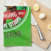 Parang Sereno Feliz Navidad zu GREEN Geschirrtuch (Viertel Falte)