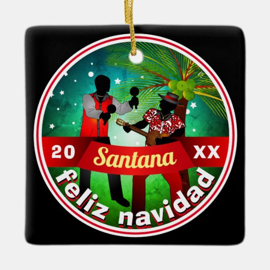 Parang Under the Stars / Feliz Navidad Keramikornament (Vorderseite)