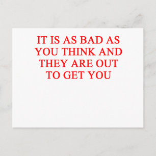 Paranoia Postkarte