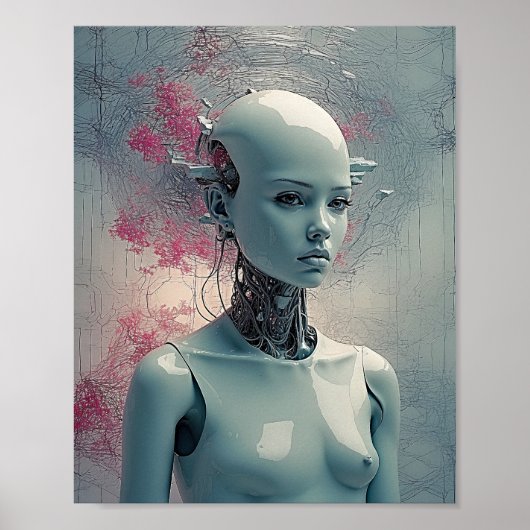 Paranoid Android - Dynamische surreale Kunst Poster (Vorne)