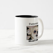 Paranoid Chihuahua Pour out your angst Zweifarbige Tasse (VorderseiteRechts)
