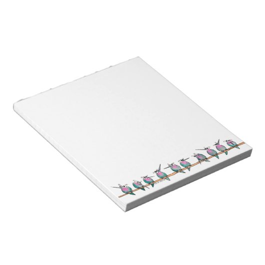 Paranoid-Hummingbird-Notizpapier Notizblock (angewinkelt)