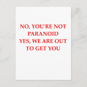 PARANOID POSTKARTE
