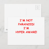 paranoid postkarte (Vorne/Hinten)
