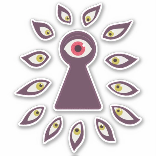 Paranoide Angst Aufkleber (Vorderseite)