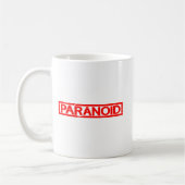 Paranoide Briefmarke Kaffeetasse (Links)